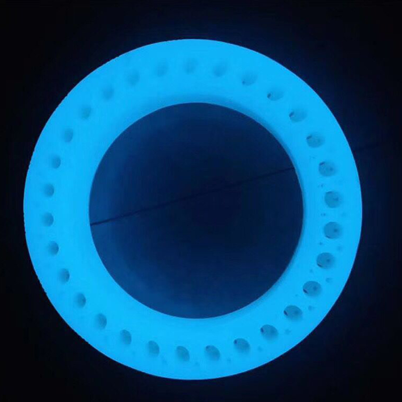 Blue Honeycomb Rubber Fluorescent Solid Tubeless Tyre